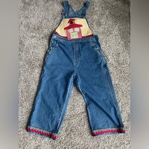 Gap Woman’s Denim Overalls in Sz S Cropped in gently used condition